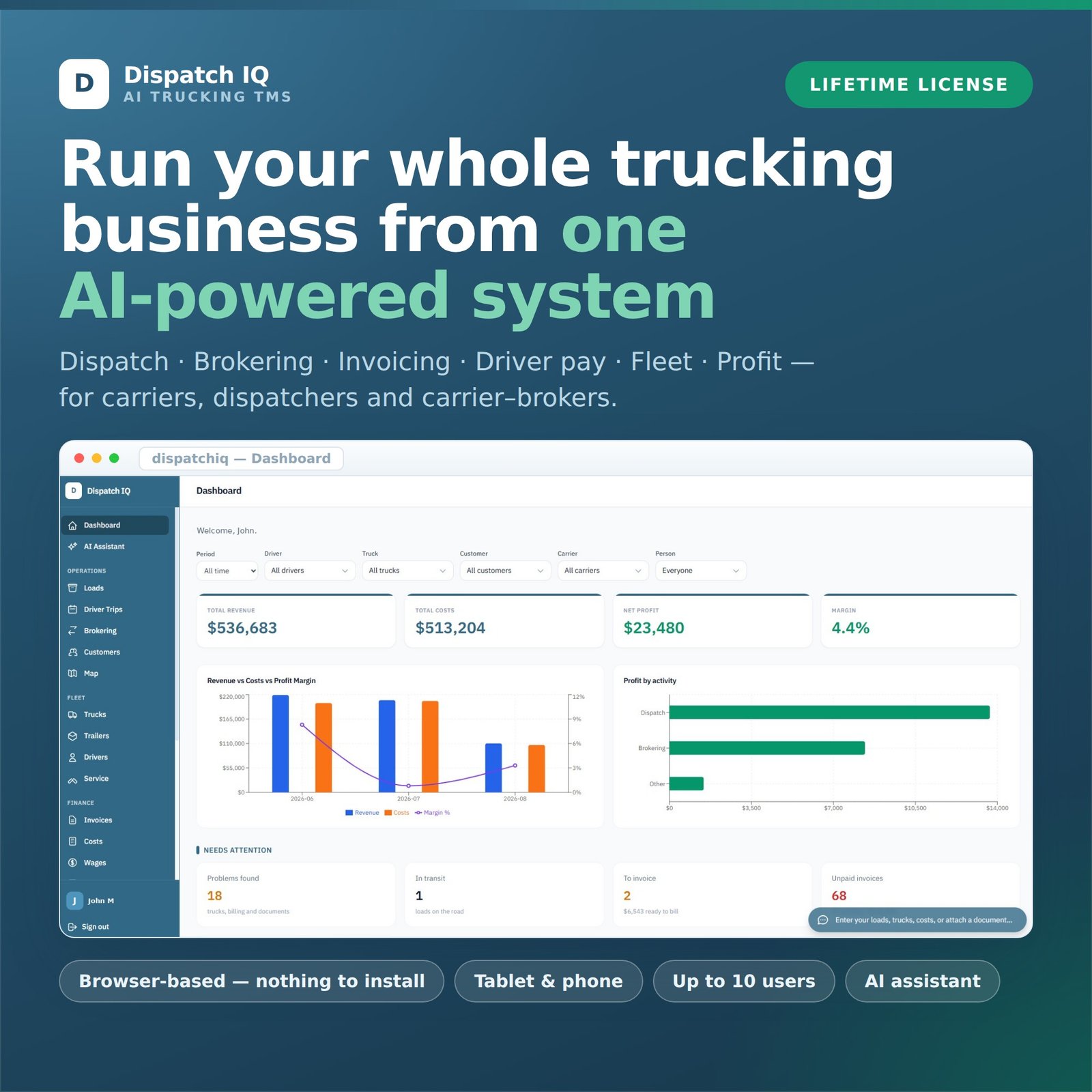 AI-Powered Trucking Management Software (Web App)